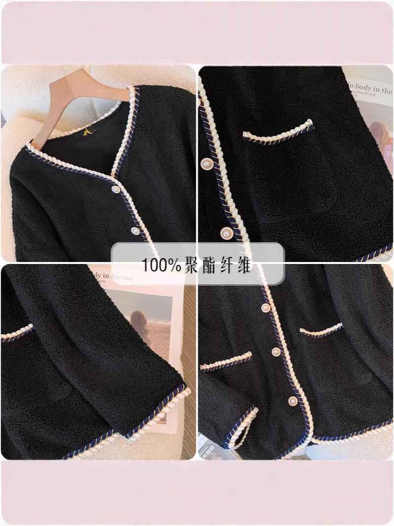 130-320 Plus-Size Women's Fashion Jacket in Chanel Style, New Autumn and Winter Design for Plus-Size Women, Faux Lamb Fleece with a Stylish Design 130-320 Plus-Size Women's Fashion Jacket in Chanel Style, New Autumn and Winter Design for Plus-Size Women, Faux Lamb Fleece with a Stylish Design