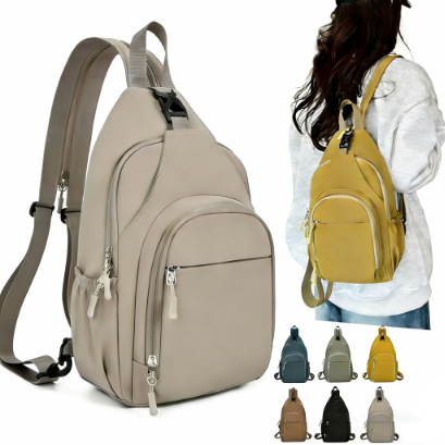 Korean Style Simple Lightweight Small Backpack, Unisex Commuting and Shopping Shoulder Bag, Oxford Cloth Waterproof Crossbody Bag