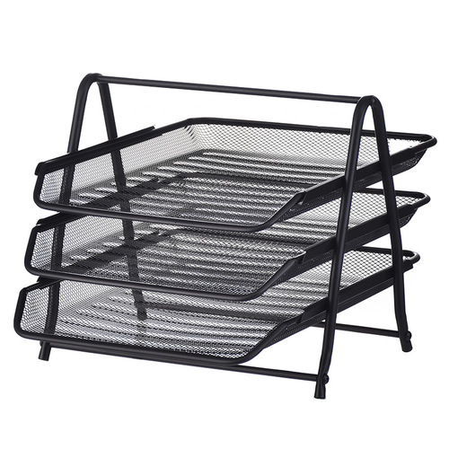 Office supplies iron mesh metal multi-layer file rack file storage rack file tray file rack drawer type