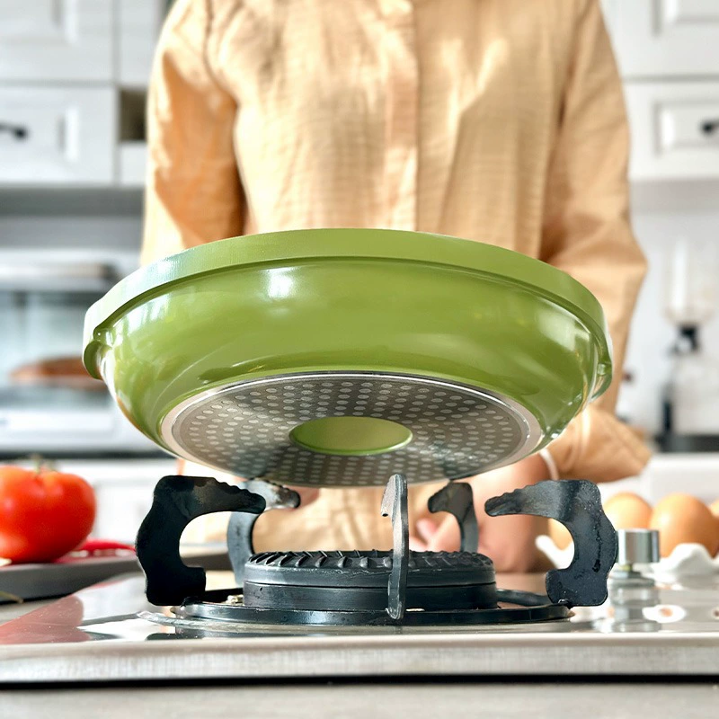 Manufacturer Wholesale Avocado Green Household Ceramic Frying Pan Non-stick Pot 24CM