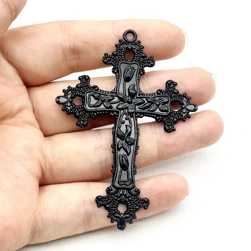 ヨーロッパとアメリカの売れ筋レトロ DIY ジュエリー アクセサリー亜鉛合金フラワー ヴァイン クロス ペンダント ペンダント ジュエリー アクセサリー|undefined