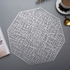 Creative octagonal hollow heat thermal pads, northern European wind PVC anti -hot dining table pads pure color simple home western food cushions wholesale