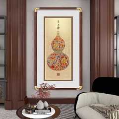 花瓶瓢箪掛け絵新中国式入戸玄関装飾画福禄吉祥図客間正対門通路壁画