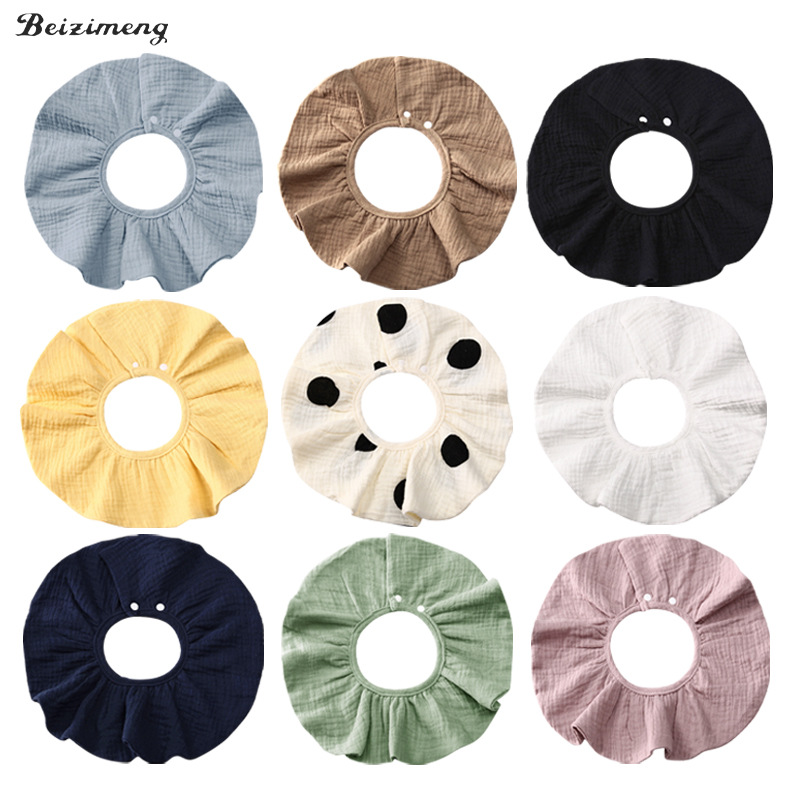 Baby saliva towel cotton newborn anti-spitting bib baby gauze petal waterproof bib 360 degree rotation