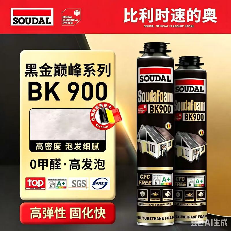 Sudeo Black Gold Bk900 Thermal Insulation and Caulking Agent, Environmentally Friendly High-Density Pu Foam Glue Imported from Belgium