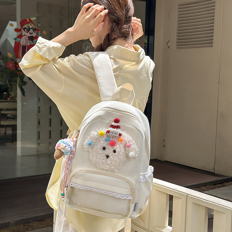 可爱书包女生初中生双肩包女ins风带透明层痛包大容量高中生背包|undefined