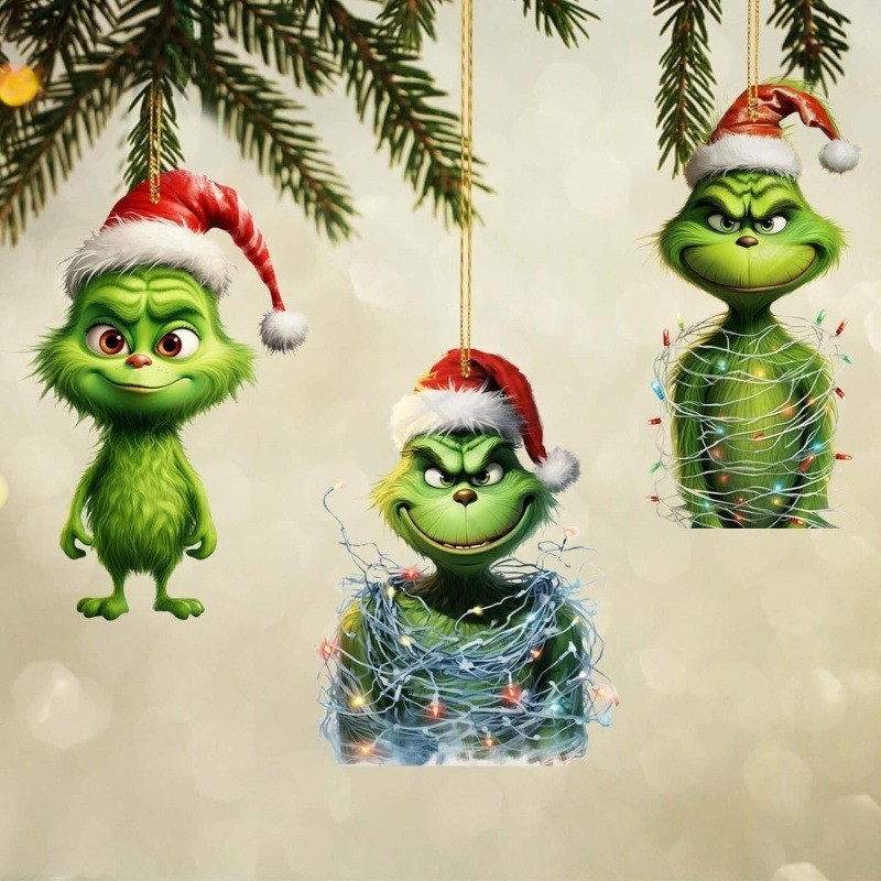クリスマスグリーン奇ペンダントクリスマスツリー装飾祝日装飾用品ペンダントアクリル家庭クリスマスペンダント|undefined