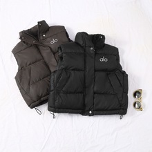 外贸童装秋冬新款免洗儿童羽绒棉立领马甲男女童纯色背心宝宝宽肩