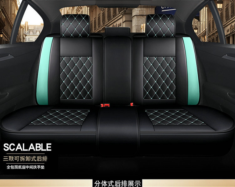 2025 New Model Full Leather Two-Tone Crown All-Season Universal Car Seat Cushion