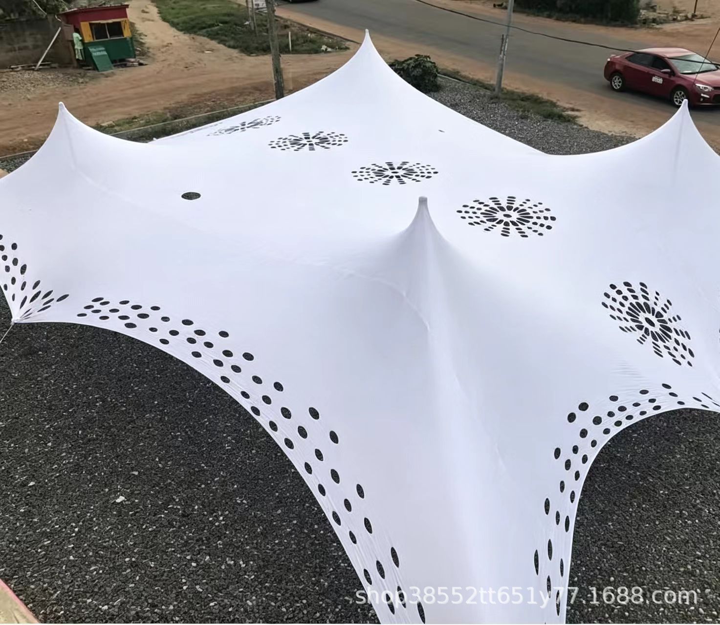 Wedding Cheese Tent Outdoor Super Large Stretchable Canopy with Holes Versatile Canopy