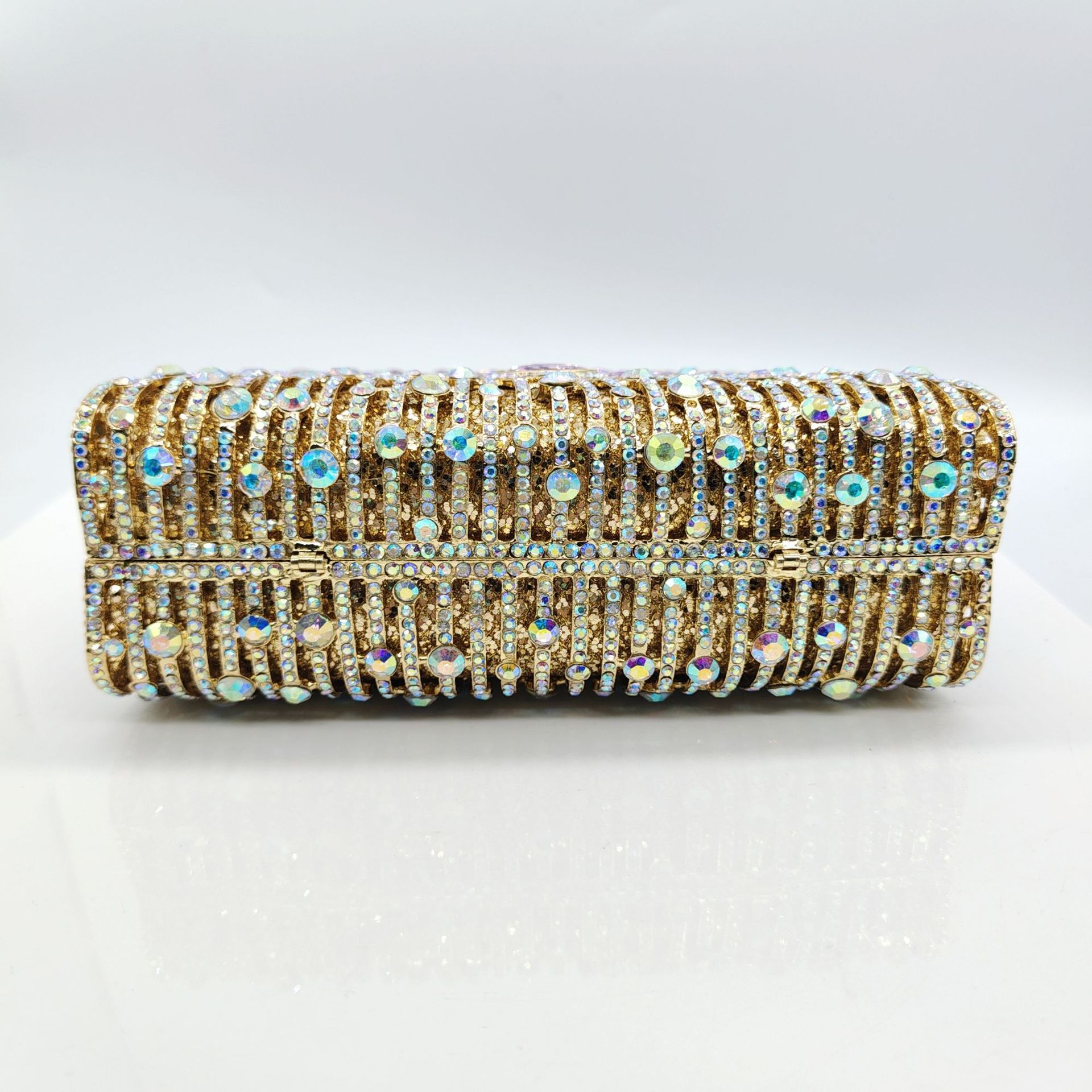 Túi clutch dạ hội đính kim cương hợp kim cao cấp xách tay — Bóng ma vàng, Màu tím huyền ảo, Màu vàng kim huyền ảo, Tùy chỉnh màu sắc khác chi tiết 4