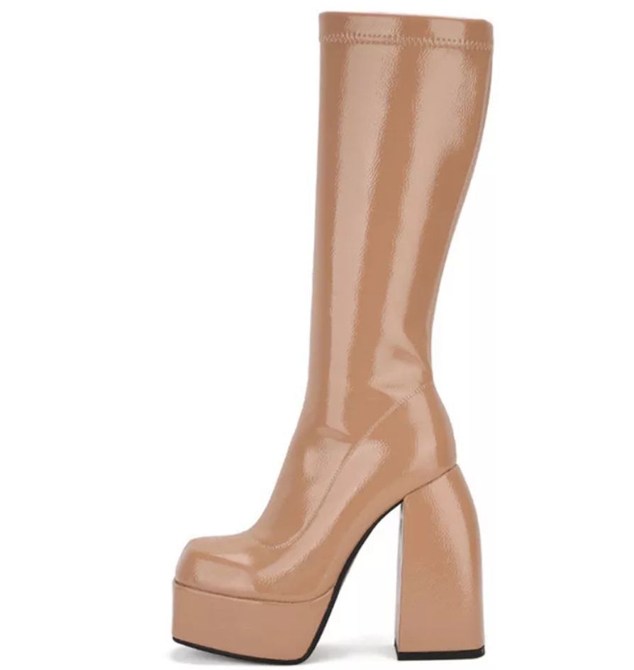 New winter women's shoes super high heel high boots large size waterproof platform high heels_voghion.com
