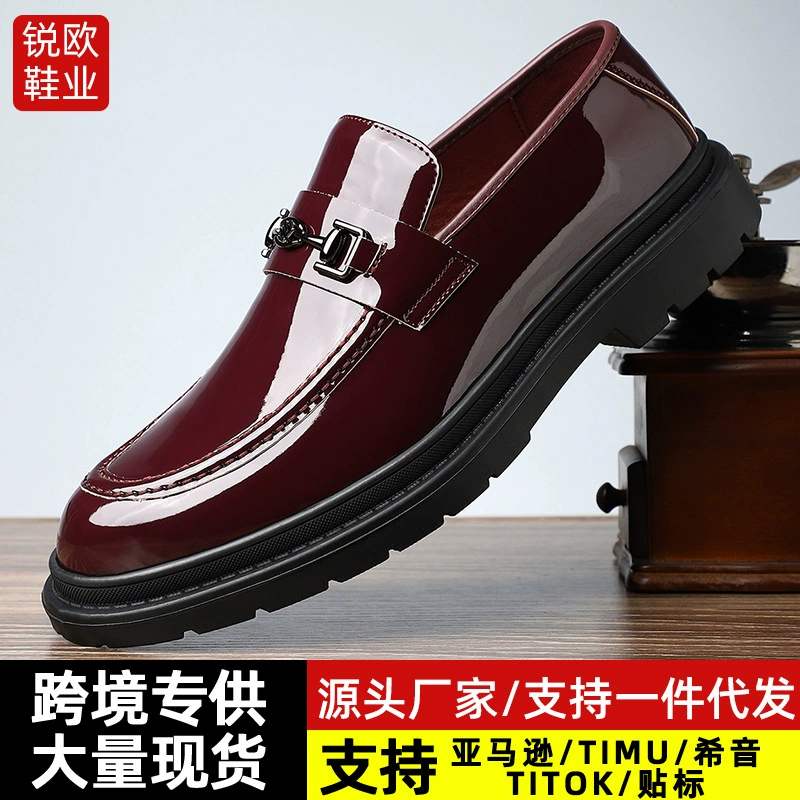 Amazon AliExpress взрывает трансграничные 48 больших размеров низкоуровневы кожаные туфли модные дышащие и яркие