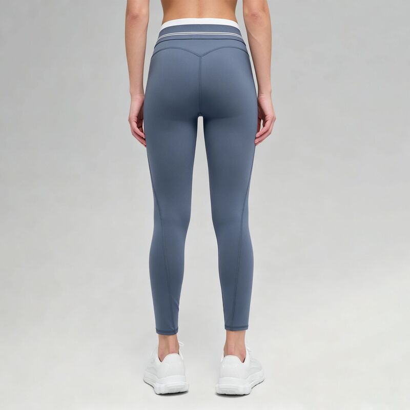 High-Elastic Color-Blocked Leggings for Women, Long Pants, Butt-Lifting Pants, European and American Style High-Waisted Fitness Cropped Pants, Naked-Feel Sports Pants, Yoga Pants