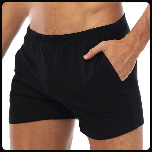 Champion brand A-line men's cotton loose straight-leg underwear breathable exercise shorts thin three-quarter pants home sleep pants