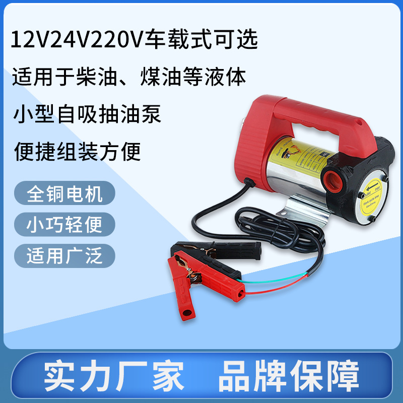 抽油泵柴油12v24v220v车载电动便捷小型自吸手提吸油泵