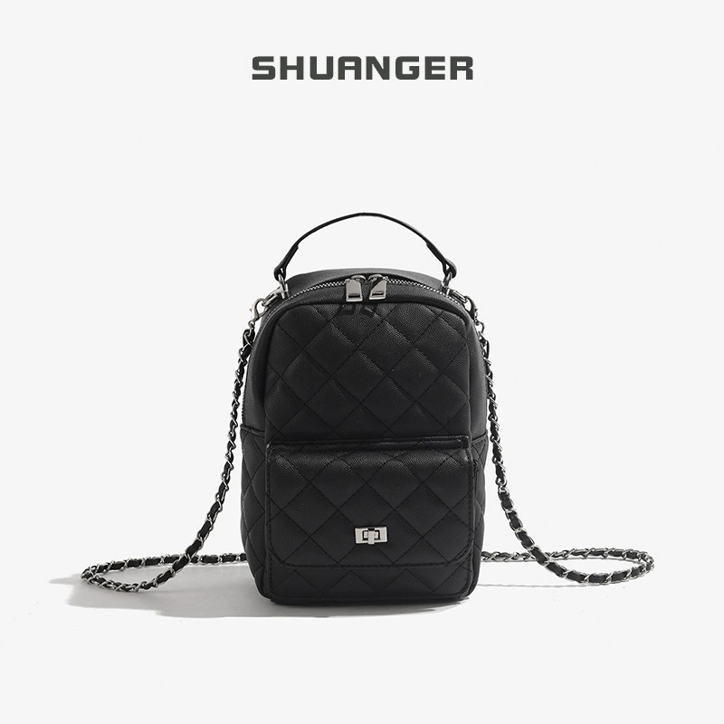 Spring small chain, school bag, design backpack, one-shoulder bag, Chanel style