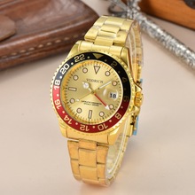 2021新品男士奢华奢侈品GMT手表三珠带四针外贸手表名表