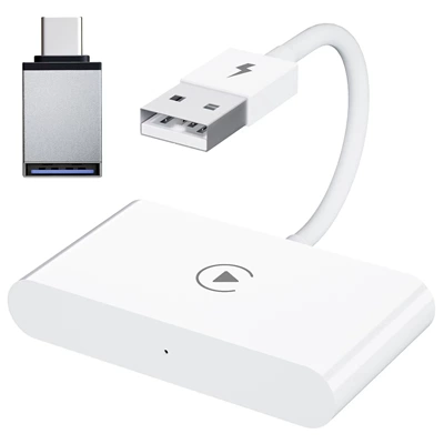 Suitable for Apple Mobile Phone Simsiz CarPlay və Android Auto - white