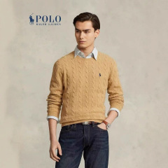 跨境 Ralph Lauren/拉夫劳伦男女同款 经典版绞花编结针织毛衫