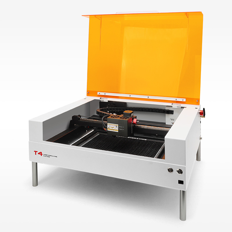 T4 máquina de grabado láser inteligente 10w de alta precisión de tablero de madera máquina de grabado y corte directa de fábrica