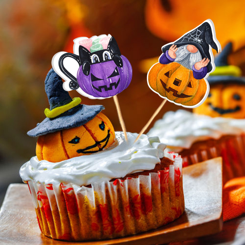 国境を越えた新型ハロウィーン装飾カボチャ幽霊ケーキセット鬼節パーティー用品ハロウィーン旗|undefined