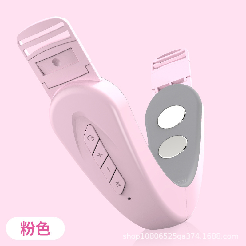 跨境ems红蓝光振动瘦V脸仪咬肌美容提拉双下巴脸部V脸仪按摩器|undefined