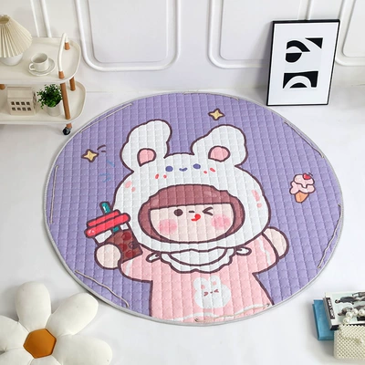 Foreign Trade Carpet Ins Cotton Avtomobil döşəmə paspasları - bunny-girl-diameter-15m-thickness-1cm