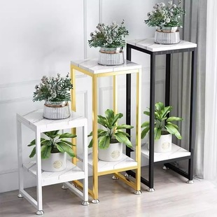 New Light Luxury Flower Stand Living Room Floor-Standing Iron Art Simple Modern Pothos New Balcony Indoor Multi-Layer Flower Stand