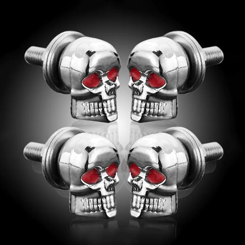 Motorcycle Modification License Ghost Head Screw Skeleton Screw Liccinating Delivery Screw Ghost Decoration Screw