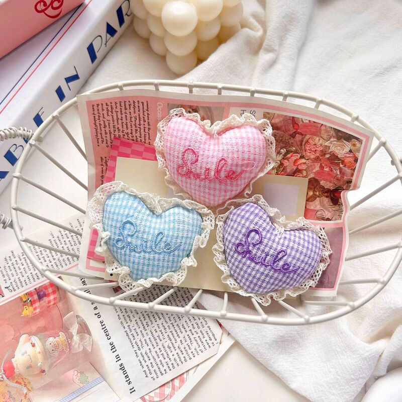 Lace Heart Accessories DIY Jewelry Accessories Brooch Hat Bag Keychain Hole Shoe Jewelry Accessories
