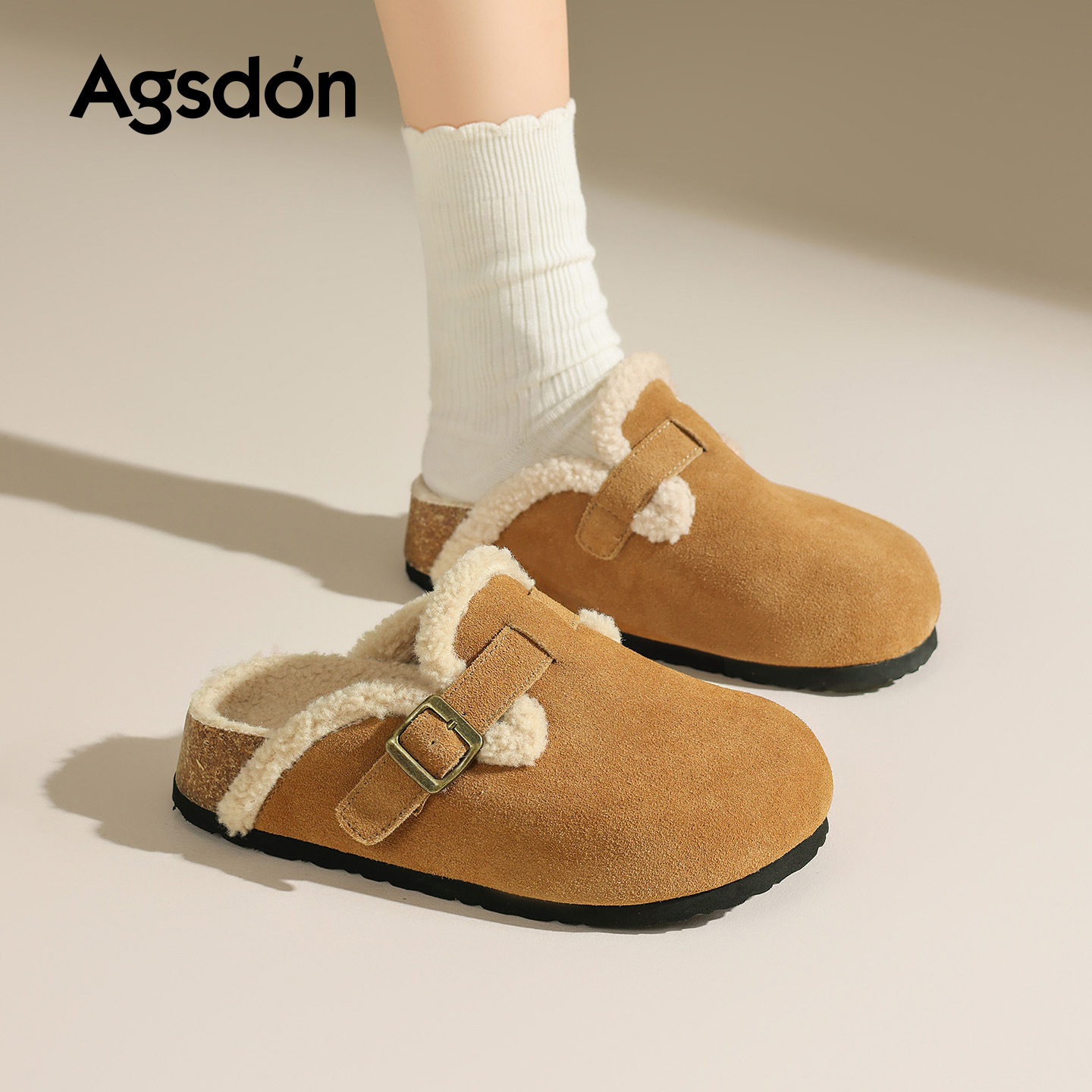 2026 nuevos zapatos de primavera de un pie con una base gruesa zapatillas de cabeza de bolco de mujer Bocken