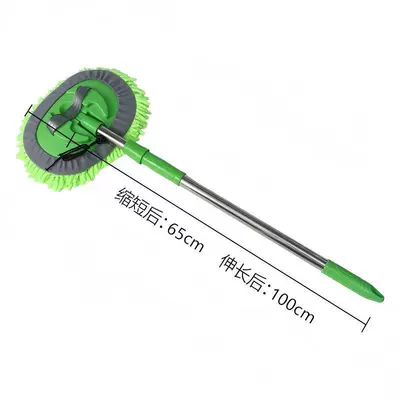 Car wash mop car brush retractable chenille car wash brush car cleaning tools dust duster (Car cleaning tools) - opp-bag-green-chenille-mop-two-section-telescopic-stainless-steel-pole