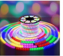 LED彩燈跑馬燈帶七彩變色戶外防水超亮廣告牌家用彩色段跳led燈帶