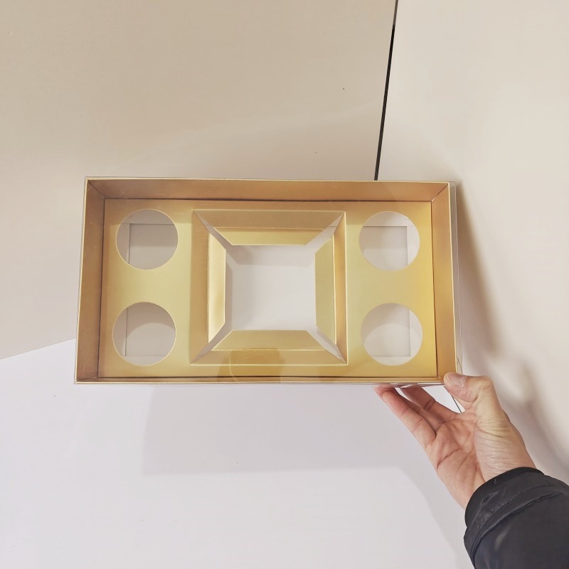 Caja transparente de taza de papel 2 / 4 / 6 caja de muffin caja de una sola capa de alta caja de embalaje de punto oeste caja de pastel transparente