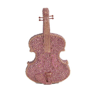 Cross-border New Products Violin Diamond Dinner Bag European and American Banquet Rhinestone Clutch Musical Instrument Clutch Bag