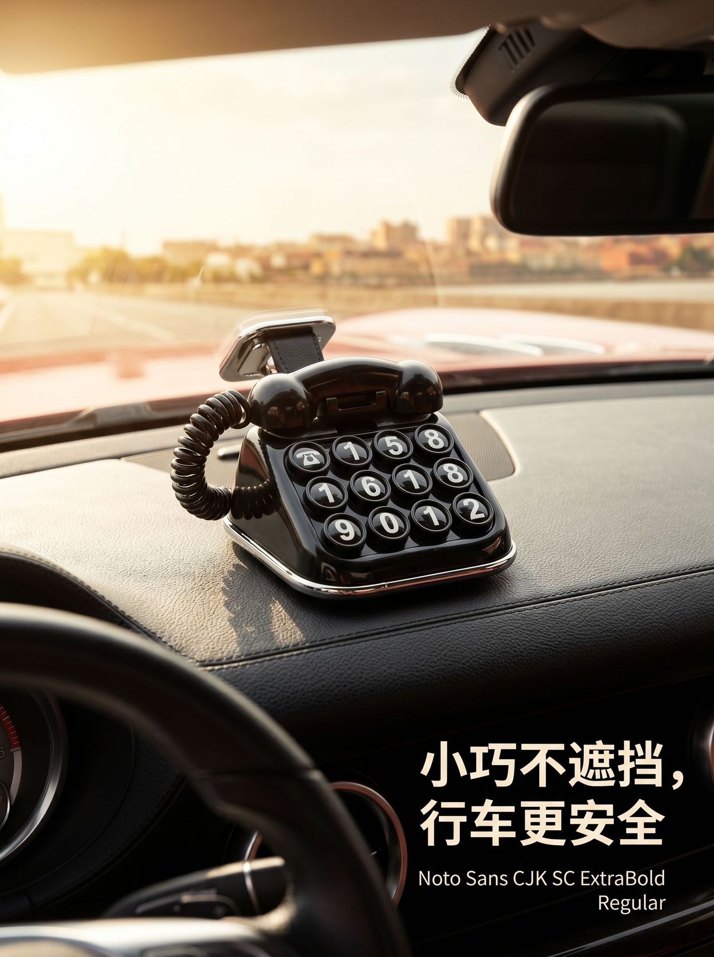 (Free 6 Sets of Numbers) 2026 New Model Old Telephone Temporary Number Plate for Car, Personalized Phone Number for Moving the Car