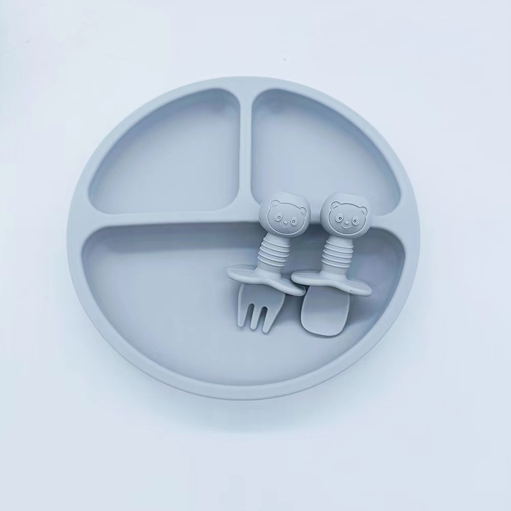 宝宝学食训练叉勺短柄熊头勺