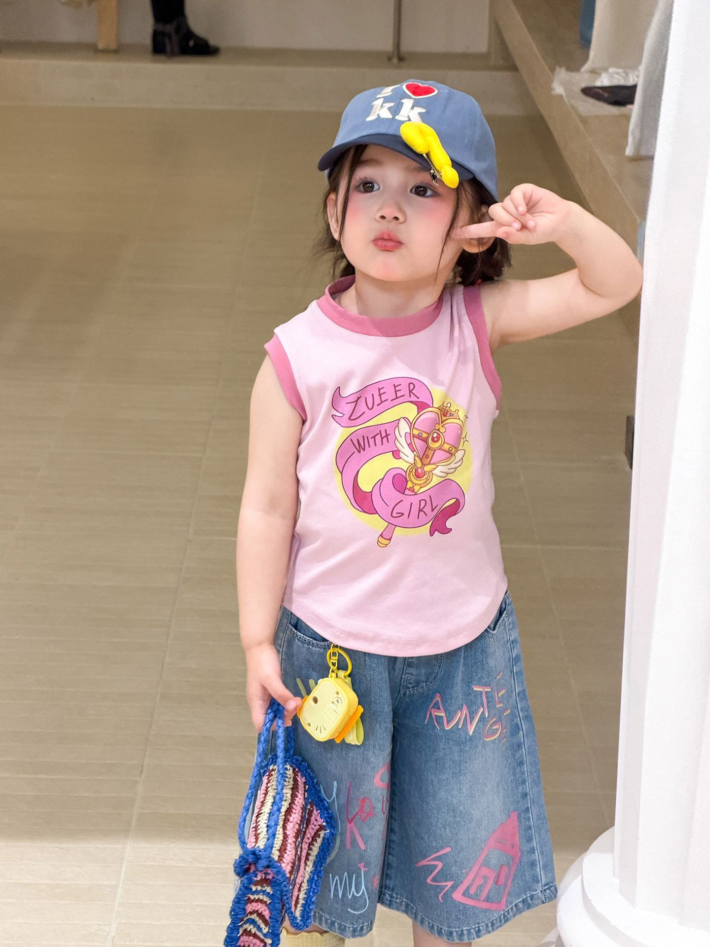 Sugar Pear ropa infantil chaleco de verano delgado 2026 ropa de niña casual para niños A clase de bebé sin mangas