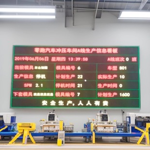Outdoor Communication Display Screen, Flowing Production Line Led Digital Signage Workshop Production Management Plc Display Screen