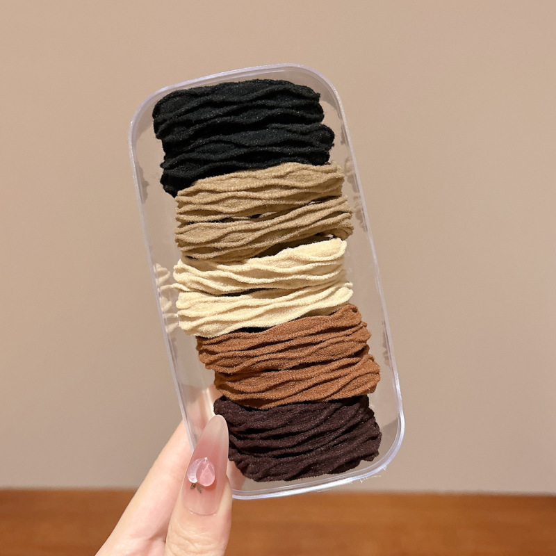 Tela de goma simple y duradera de alta elasticidad para mujeres, anillo de cabello para niños, cordón de cabello no lesiones, accesorios para el cabello diarios versátiles