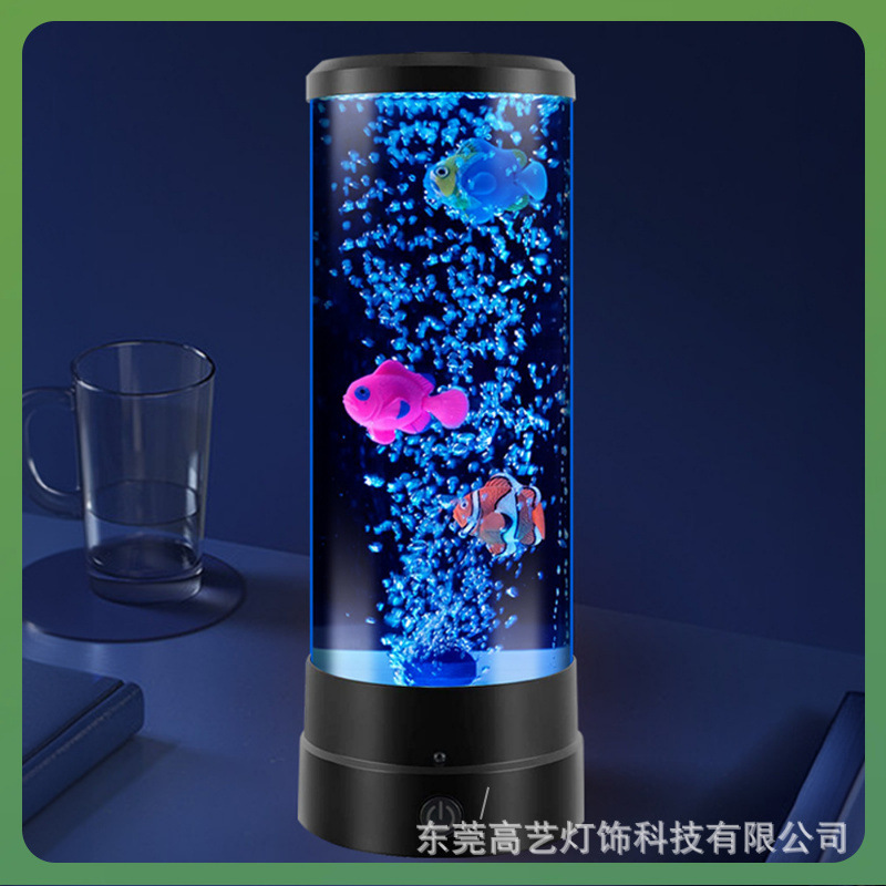 ◉ In-Stock Wholesale Plug-In Jellyfish Lamp Led Night Light Creative Gift for Children's Room Bedroom Bubble Fish Lamp DIY Table Lamp