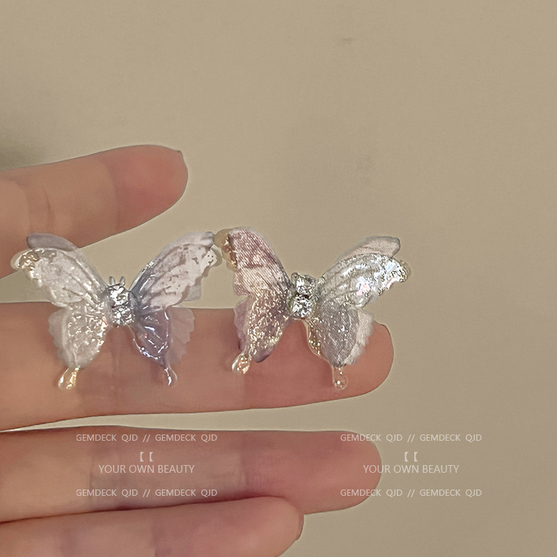 Butterfly Pattern 1 Pair Fairy Style Sweet Butterfly Zinc Alloy Ear Studs