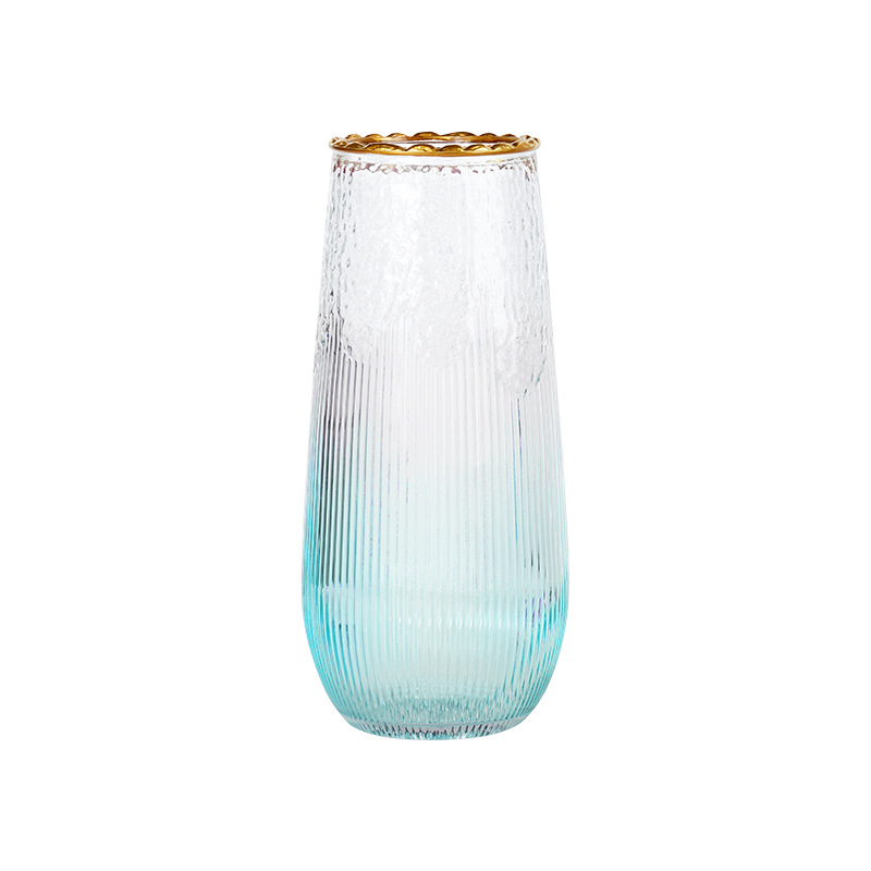 Retro Nordic Gran Florero ins estilo de loto de alta apariencia estilo de lujo creativo hidropónico arreglo floral florero de vidrio al por mayor