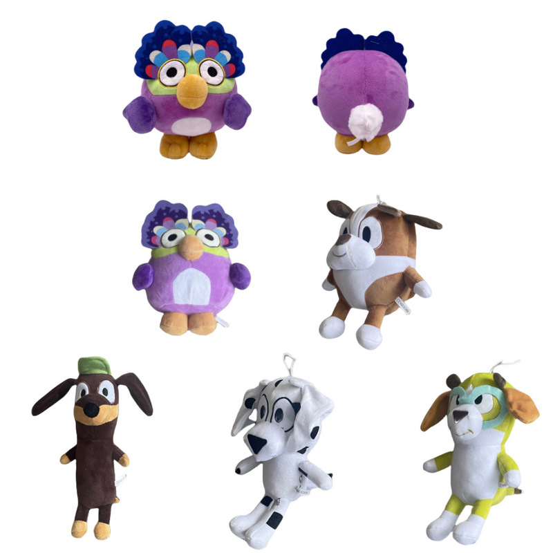 Blue Bear Family Son Daughter Plush Toys Dolls Wholesale Bluey Toys Family