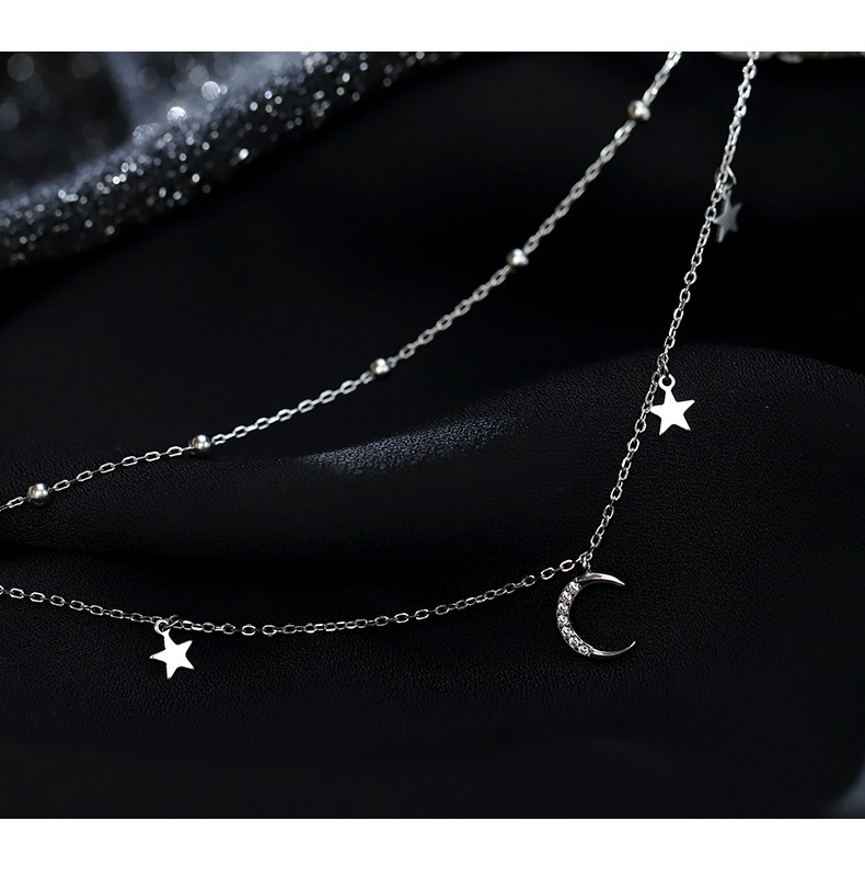 Sunrise Double Layer Star And Moon Bracelet Minimalist Jewellery_voghion.com