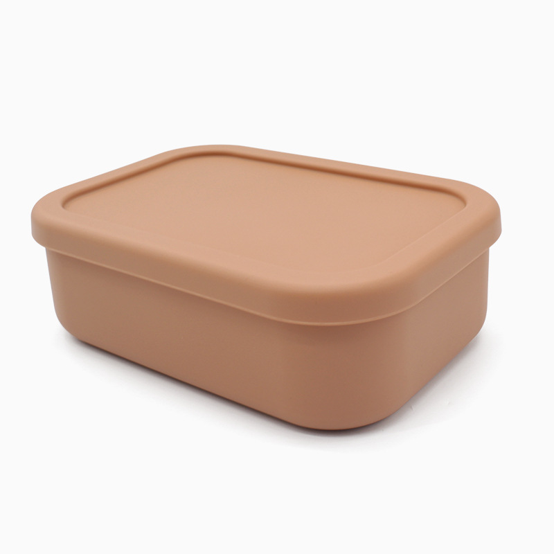 Caja de almuerzo de silicona de estilo japonés sellada horno de microondas trabajador de oficina Bento caja de almuerzo de estudiante portátil caja de almuerzo integrada de tres rejillas