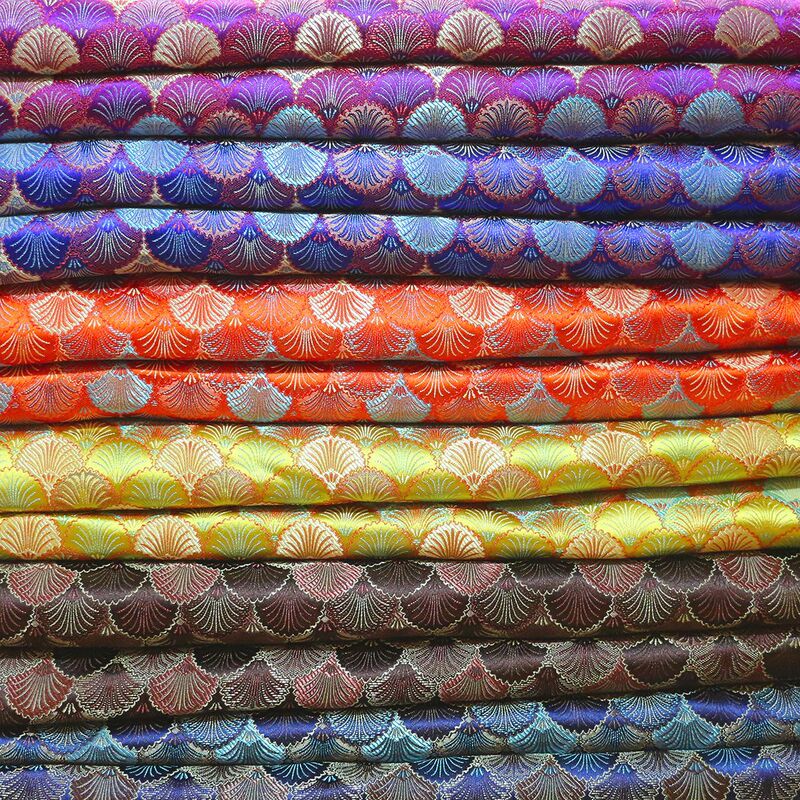 National style shell grain brocade Mongolian robe fashion fabric bags crafts brocade cloth wholesale