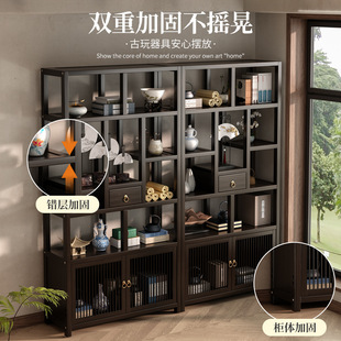 Bogu Rack Non-Solid Wood Tea Set Cabinet New Chinese Style Decorative Ornaments Display Rack Study Tea Room Storage Rack