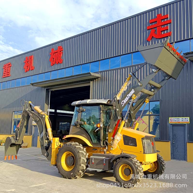 山重厂家多用途40-28铲挖一体机 四驱两驱切换反铲装载机两头忙挖